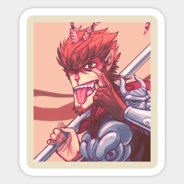 Mocking Monkey King Sticker by 	 FatharaniYasmin